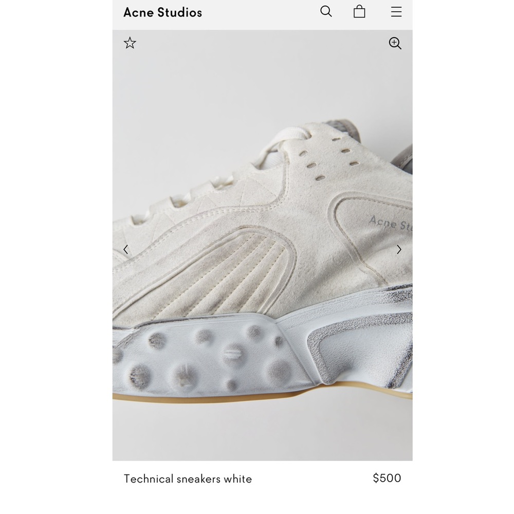 Acne Studios Manhattan in Tumbled White - Picture 6 of 8